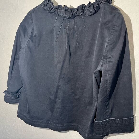 think tank button blazer jacket 🖤 ruffle neck 🖤 XL - Picture 2 of 8